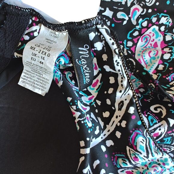 Maxine Of Hollywood Women's Seam Front One Piece Swimsuit size 12 Comfort - Picture 4 of 5